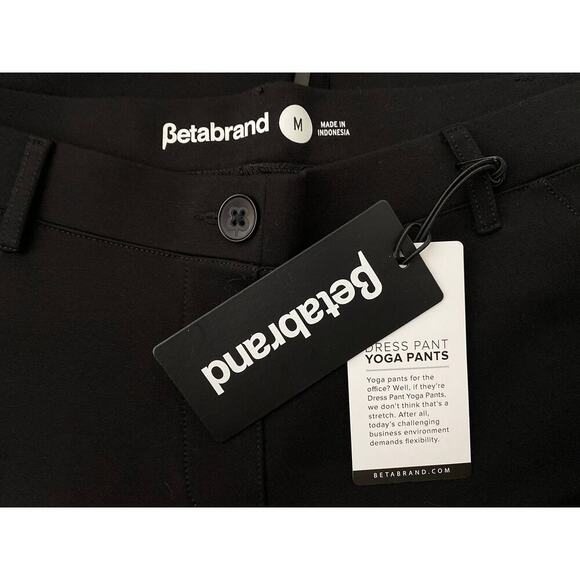Betabrand Women's Dress Pants Yoga Pants Black Boot Cut Pull Up Stretch NWT - Picture 11 of 13